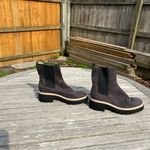 Open Edit Mya Lug Sole Chelsea Women Boots Grey Anthracite Size 11 Photo 1