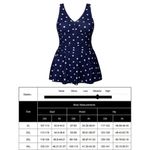 Rivelino plus size swim dress with shorts attached Blue Photo 6