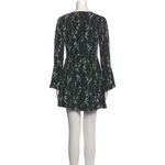 ALC Frank A.L.C. Green Silk Printed Long Sleeve Mini Dress Women’s Size M Photo 1