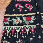 Vintage Tiara International Embroidered Christmas Sweater Vest Photo 2