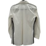 Carlisle Womens Ivory Button Down Shirt Top Mesh Stripe Streetwear Size 8 Black Photo 1