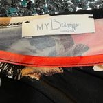 My Bump Maternity Dress Medium Stretchy Sleeveless Cocktail Black Flower Tie Photo 3