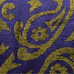 Vintage Purple/Gold Swirl Paisley Abstract One Photo 11