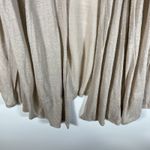 J Jill Size Small Linen Open Front Cardigan Sweater Tan Long Sleeve Casual Beach Photo 2
