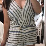 Indigo Rein  size large linen & rayon blend striped romper Photo 1