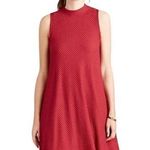 Anthropologie Maeve x - Cerise Red Mock Neck Swing Knee Length Dress Sz L Photo 0