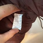 Women's Brown/Maroon Cropped Puffer Vest With Cinch Waist Size Medium Brown Photo 3