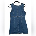 Gap ‎ Women’s Denim Medium Wash Button Front Jumper Mini Dress Size Medium Photo 3