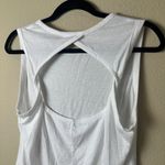 Anthropologie  Twist Back White Tank Top Athletic Size Medium Photo 3