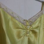 Morgan Taylor Yellow Slinky Satin Mini Slip Dress Festival Concert Size M Photo 3