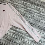 Under Armour  Womens Charged Pullover Sweatshirt Pink Maroon L LG Large Tie Waist Photo 10