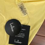Lulus Yellow White Trim Bikini Bottoms Swimsuit Beach Vacation Size M Photo 3