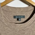 Title Nine Wool Blend Knit Sweater Dress Tunic Crew Neck Women M Tan Sport Golf Photo 4