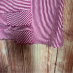 Soft Surroundings  Coco Purple Striped Ruffle Hem T Shirt Photo 6