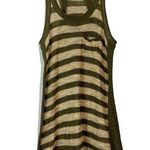 Michael Stars Women's Paloma Striped Tank Top Cream Green Size 1 EUC Photo 0