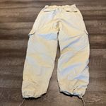 Wilo Cream Parachute Windbreaker Active Cargo Jogger Pants Tan Photo 4