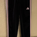 Adidas NWOT!  Women’s Joggers with light pink stripes Photo 0
