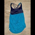 Lululemon  Athletica Mint Double Tank Bubble Active Striped Bra Lined Top‎ 8 Photo 1