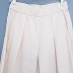 Raquel Allegra Linen Blend White Pleated Crop Pants Pull On High Rise Size 2 Photo 8