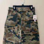 Free People NWT Size 24 Camo High Rise Denim Straight Leg Pants Photo 5