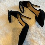 Vince Camuto Black Suede Rhinestone Heels 7.5 Photo 8
