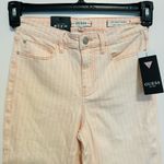 Guess 1981 Striped Skinny Jeans American Star Pink/White Size 26 Photo 2