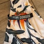 Boohoo Floral Tie Shoulder Tropical Leaf High-cut One Piece Swimsuit size 16 Photo 9