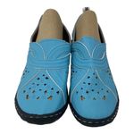 J’AOIOR Women's Size 38 Slip On Casual Flats Light Blue Leather Shoes New Photo 1