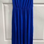 Loveappella  Blue Strapless Asymmetrical Dress - Medium - EUC Photo 0
