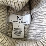 Magaschoni  Gray/White Turtleneck Sweater L Photo 5
