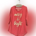 State of Mine Merry & Bright Holiday top Size M Photo 2