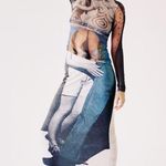 ELLISS Handsy Ankle Skirt Multicolor Double Pattern Soze Medium NWT Brand New Blue Photo 6