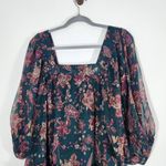 Band of Gypsies Band of the Free Green and Oxblood Paisley Boho Tiered Mini Dress NWT Size Small Photo 5