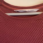 Athleta  Maroon Textured Sweater Crew Neck Long Sleeve Top Shirt Women Small Photo 2