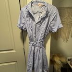 Kate Spade  New York Broome Street Blue and White Striped Shirt Dress Size XXL Photo 1