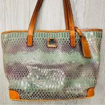 Dooney & Bourke Vintage green metallic  Snakeskin Purse / bag handbag Photo 4