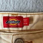 Dickies  Shorts Womens Juniors 9/29 Cream High Rise Carpenter Shorts‎ NEW Photo 2