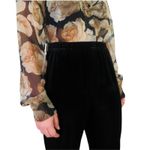 Victoria's Secret Vintage Gold Label Black Velvet High Rise Straight Leg Pants 6 Photo 2