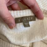 Lilla P Women’s White Waffle Knit Long Sleeve Top Kangaroo Pocket Size M Size M Photo 1