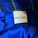 VINTAGE BLUE TWEED PLAID PENCIL SKIRT Size M Photo 1