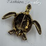 NWT Handcrafted Brass Turtle Brooch Gold Photo 1