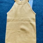 Sexy Women Knitted Tank Tops Vest Sequined‎ U Neck Long Crop Tops Solid Yellow Size XS Photo 6