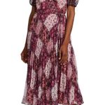 Notte Marchesa Floral Print Chiffon Midi Wrap Dress Photo 1
