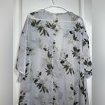 Lucky Brand  Long Pale Blue Lightweight Floral Duster Cardigan Pullover Size OS Photo 10