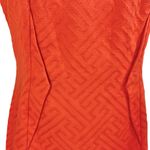 Taylor orange sheath dress with gold waist chain ladies size 8 geometric brocade Photo 5