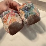 Anne Klein Flex Pink Snakeskin Loafers Women’s 6M silver buckle mocassin flats Photo 6