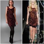 Diane Von Furstenberg  Silk Velvet Burnout Mini Wrap Gathered Dress Sz 6 Photo 1