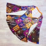 Celestial velvet long belle sleeve midi dress sun moon stars small witchy Blue Photo 2