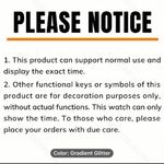 Hello Gorgeous Multi Color Glitter Analog Leather Band Wristwatch Pink Photo 1