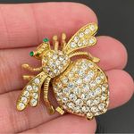 J.O.A. Vintage RIVERS Crystal Pave Queen Bee Watch Brooch Photo 1